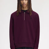 Sudadera FRED PERRY M2426 Media Cremallera Berenjena