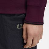 Sudadera FRED PERRY M2426 Media Cremallera Berenjena