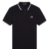 Polo FRED PERRY M3600 350 Negro / Blanco / Blanco