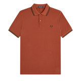 Polo FRED PERRY M3600 81C Brandy / Verde Noche / Verde Noche