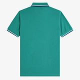 Polo FRED PERRY M3600 Verde Menta Intenso / Blanco Nieve / Eclipse Soho