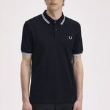Polo FRED PERRY M3600 350 Negro / Blanco / Blanco