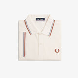 Polo FRED PERRY M3600 Crudo Claro / Azul Plateado / Canela