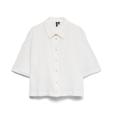 Camisa VERO MODA ss crop White Snow white