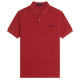 FRED PERRY M6000 Polo Shirt Tan Red / Navy Blue
