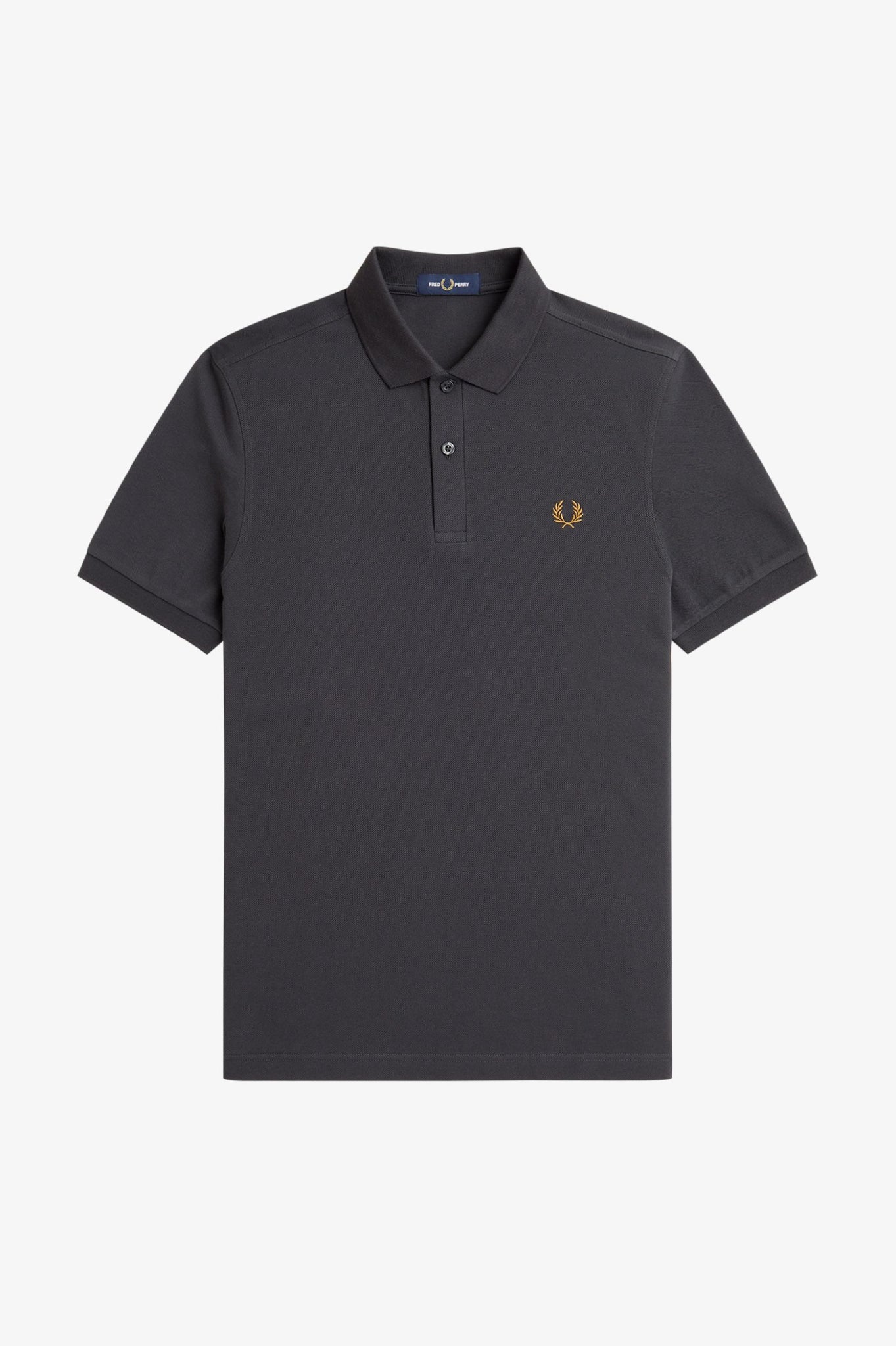 Polo Fred Perry M6000 Gris Ancla Caramelo Oscuro