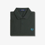 FRED PERRY M6000 Poloshirt in Nachtgrün/Bayblau 