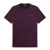 Camiseta FRED PERRY M6581 Rayas Plum / Black