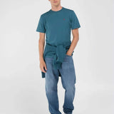 Camiseta REPLAY de Punto con Bordado Atlantic Green