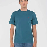 Camiseta REPLAY de Punto con Bordado Atlantic Green