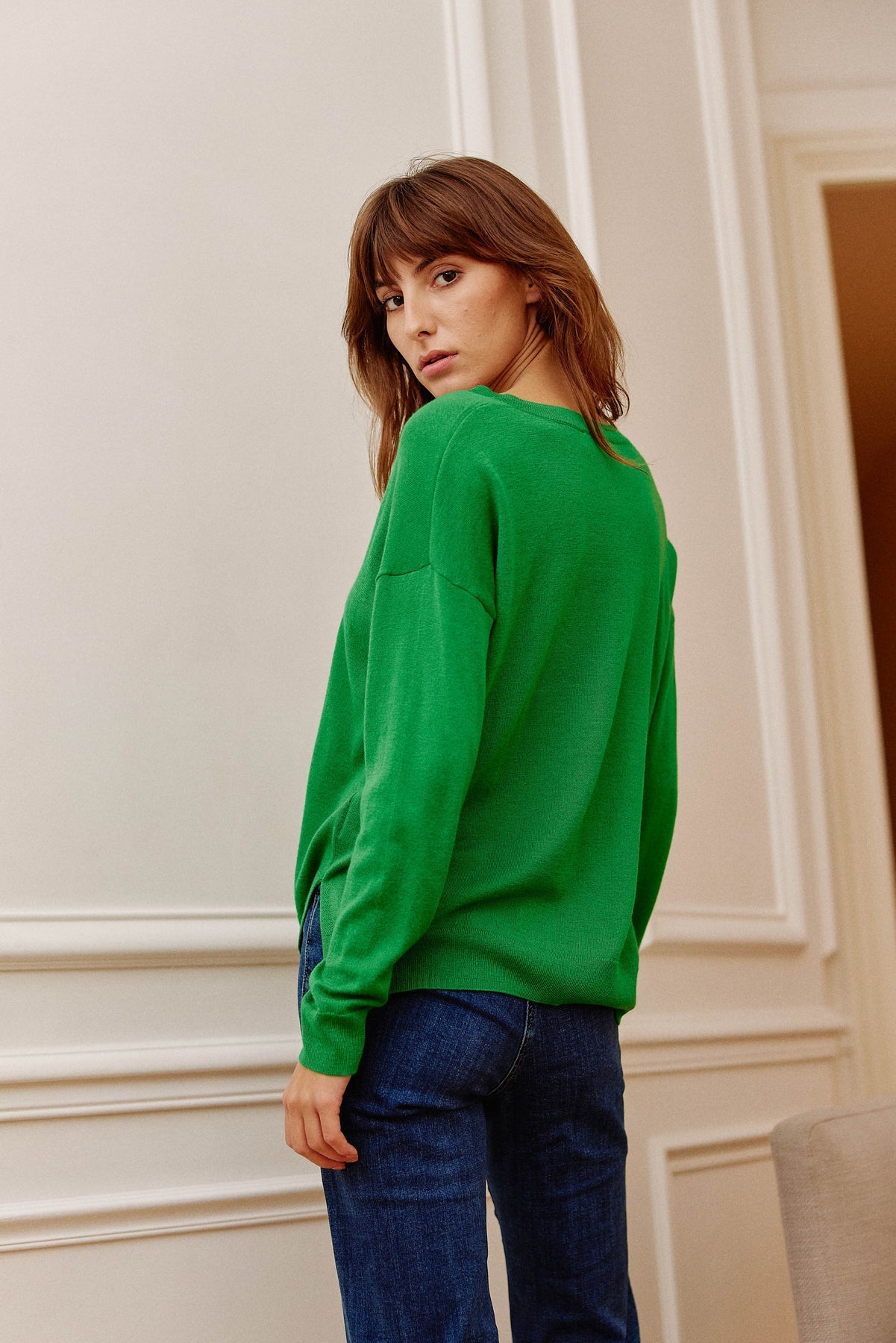 La Petite Étoile Melya Green Sweater