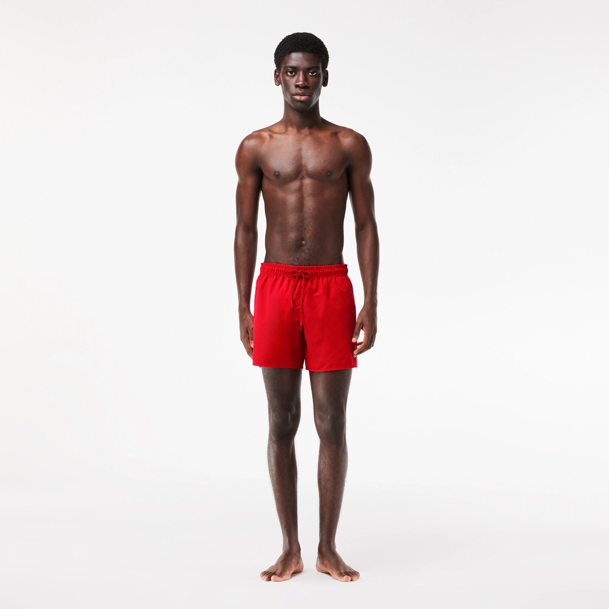 Lacoste men's quick-drying swim shorts Red 