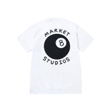 Camiseta MARKET STUDIOS Eight Ball White