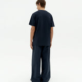 THINKING MU Solsol Marineblaues Zach-T-Shirt