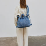 ÖLEND Ona Cotton Soft Bag Navy Stripes Backpack Bag 