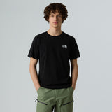 THE NORTH FACE – Schwarzes T-Shirt mit vertikalem Logo