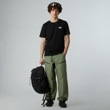 THE NORTH FACE – Schwarzes T-Shirt mit vertikalem Logo