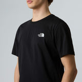 THE NORTH FACE – Schwarzes T-Shirt mit vertikalem Logo