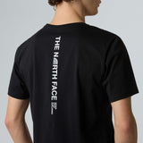 THE NORTH FACE – Schwarzes T-Shirt mit vertikalem Logo