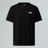 THE NORTH FACE – Schwarzes T-Shirt mit vertikalem Logo