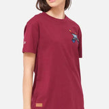 BLAUES BANANEN-Burgunder-Klassiker-T-Shirt