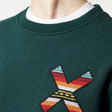 BLUE BANANA – Klassisches grünes Sweatshirt mit Rundhalsausschnitt 