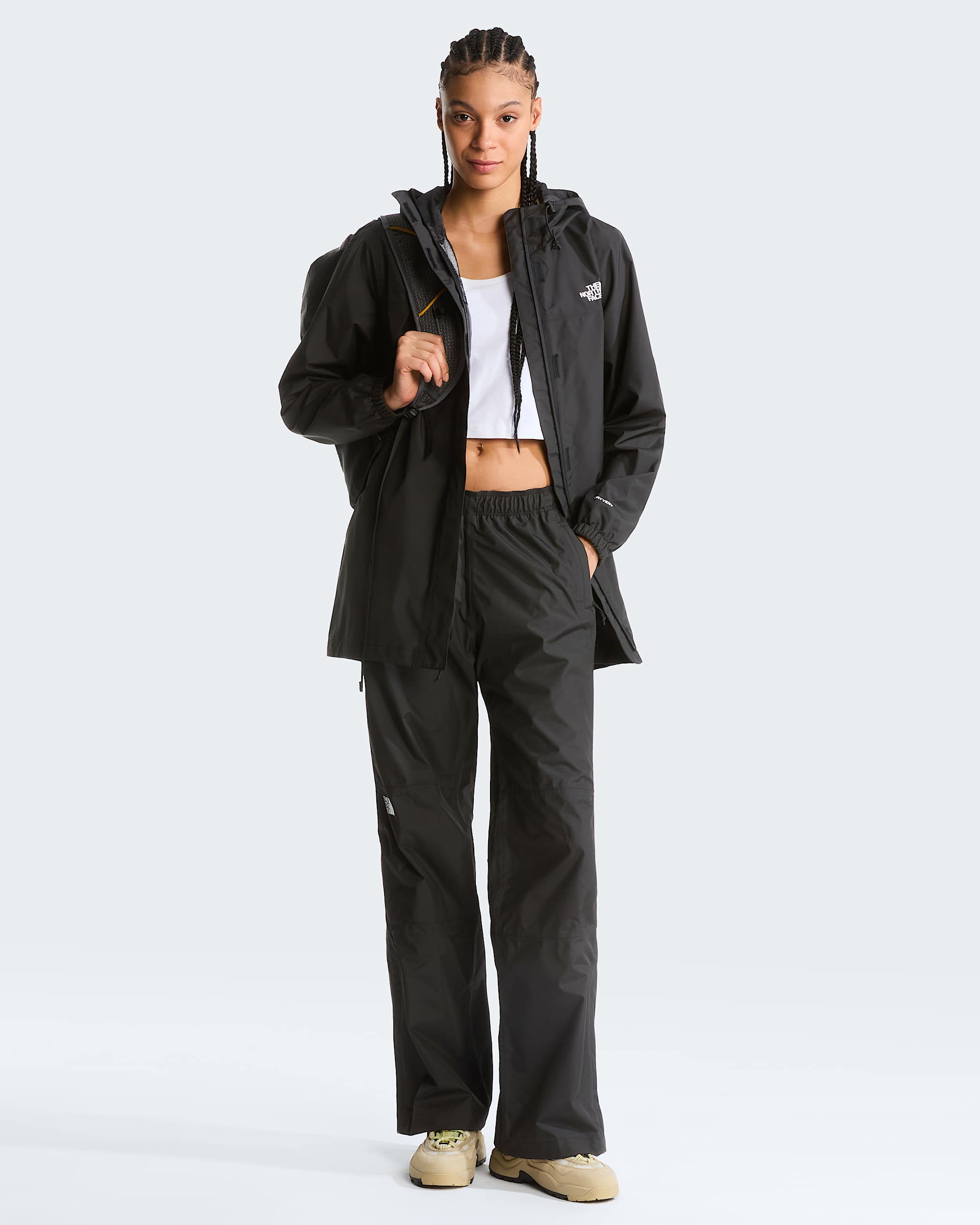 Parka impermeable Antora para mujer The North Face TNF Black espalda