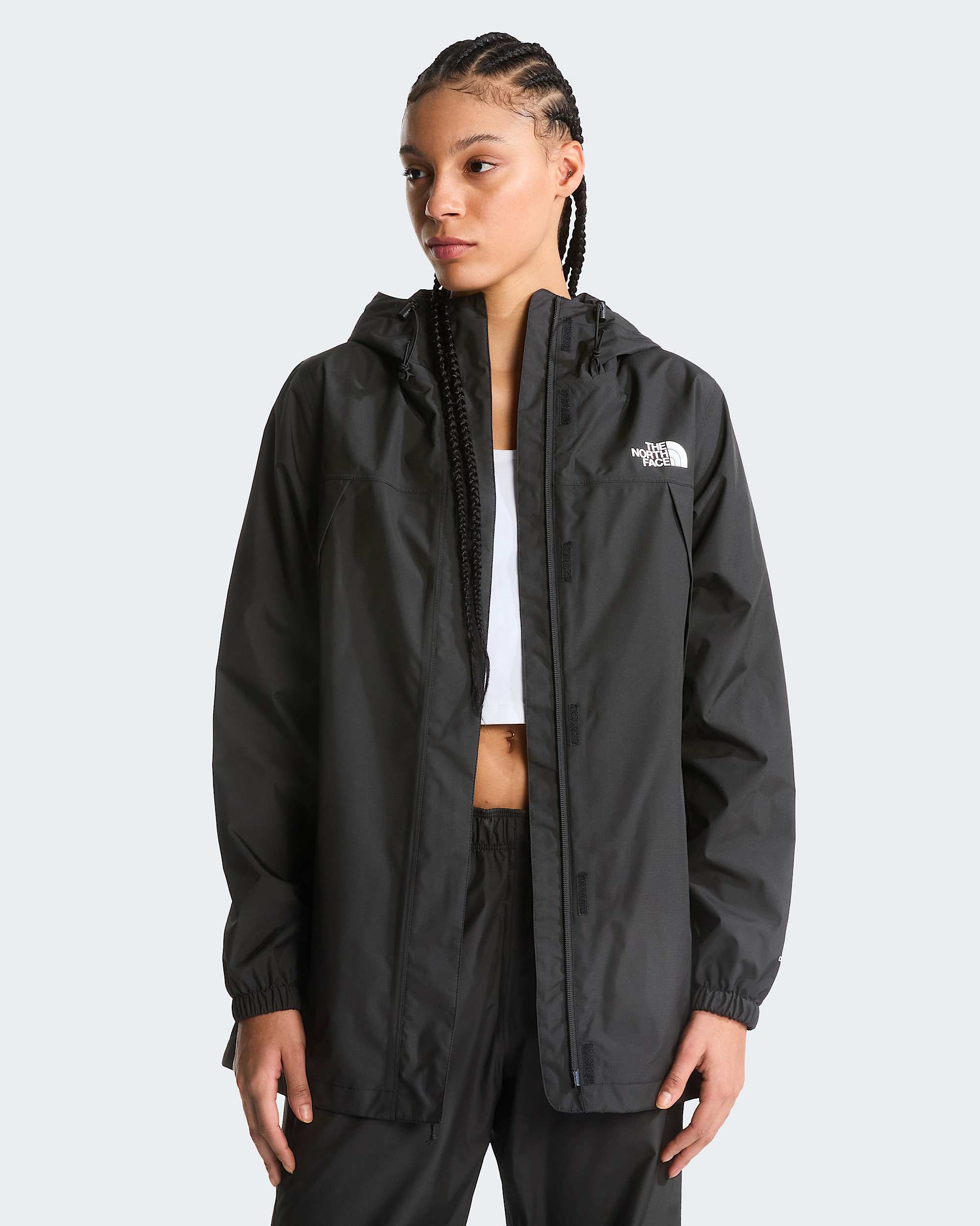 Parka Antora The North Face TNF Black detalle de tejido