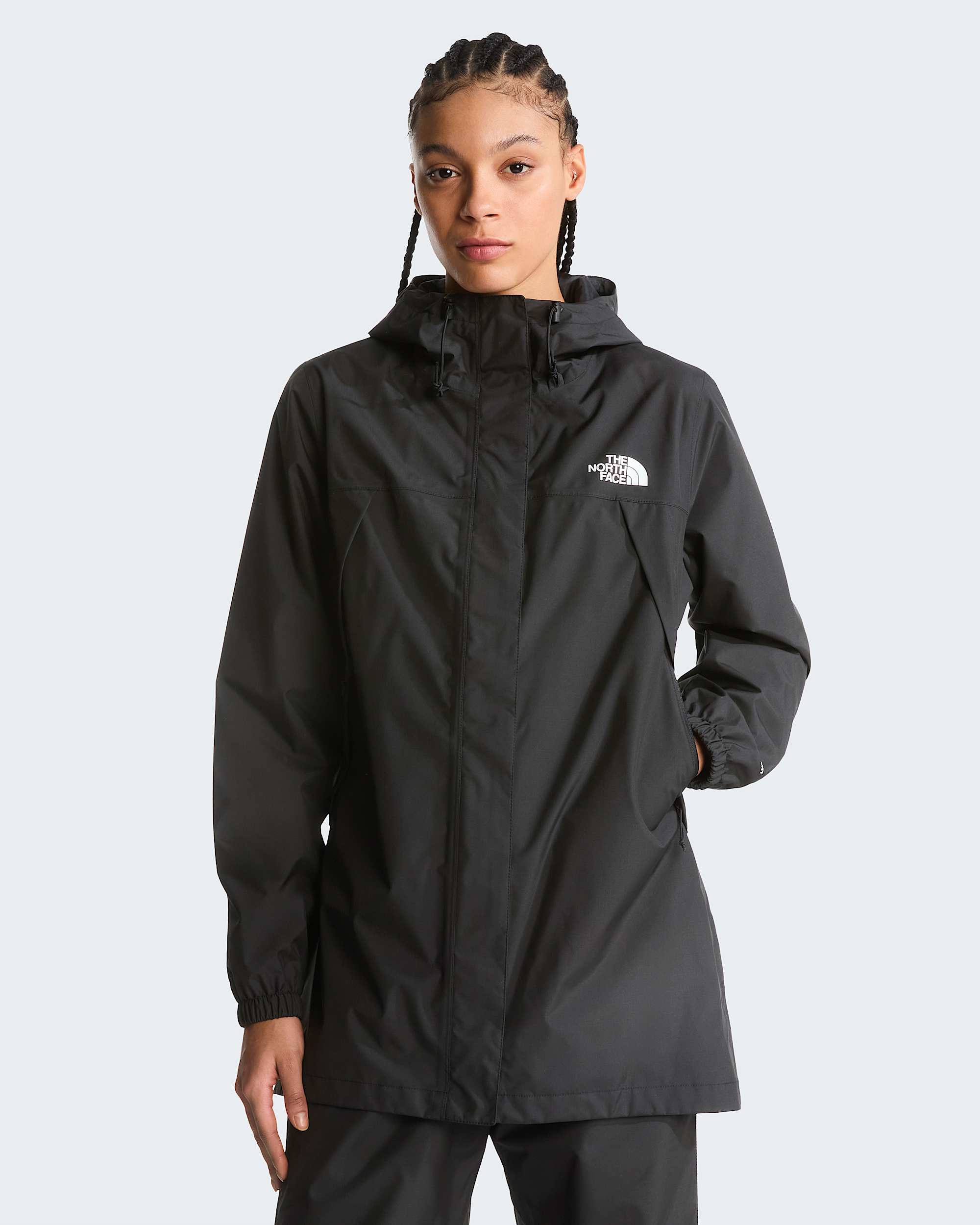 Parka impermeable Antora para mujer The North Face TNF Black frontal
