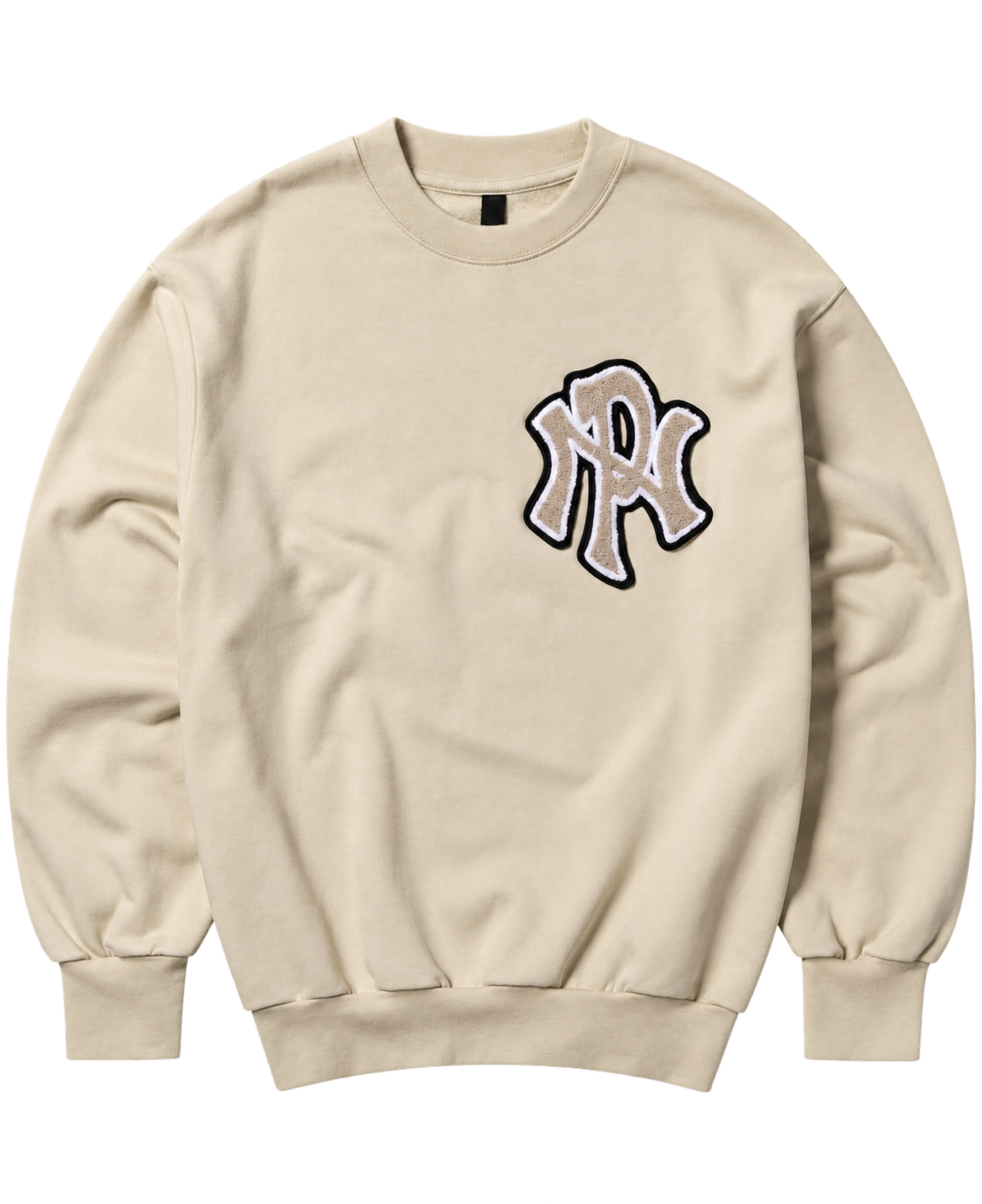 Sudadera NO PROBLEMO NYP Varsity Sand flat frontal