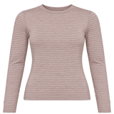 Blusa NÜMPH Lanis Gray Morn Melange de rayas - flat frontal