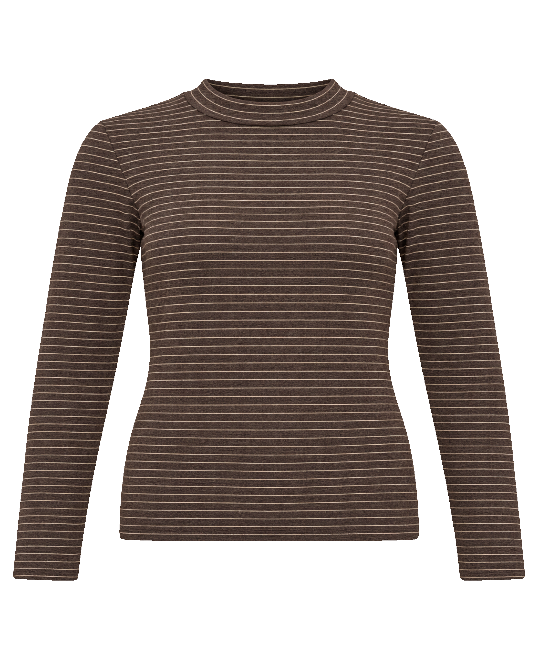 Blusa NÜMPH Lanis Black Coffee de rayas - flat frontal