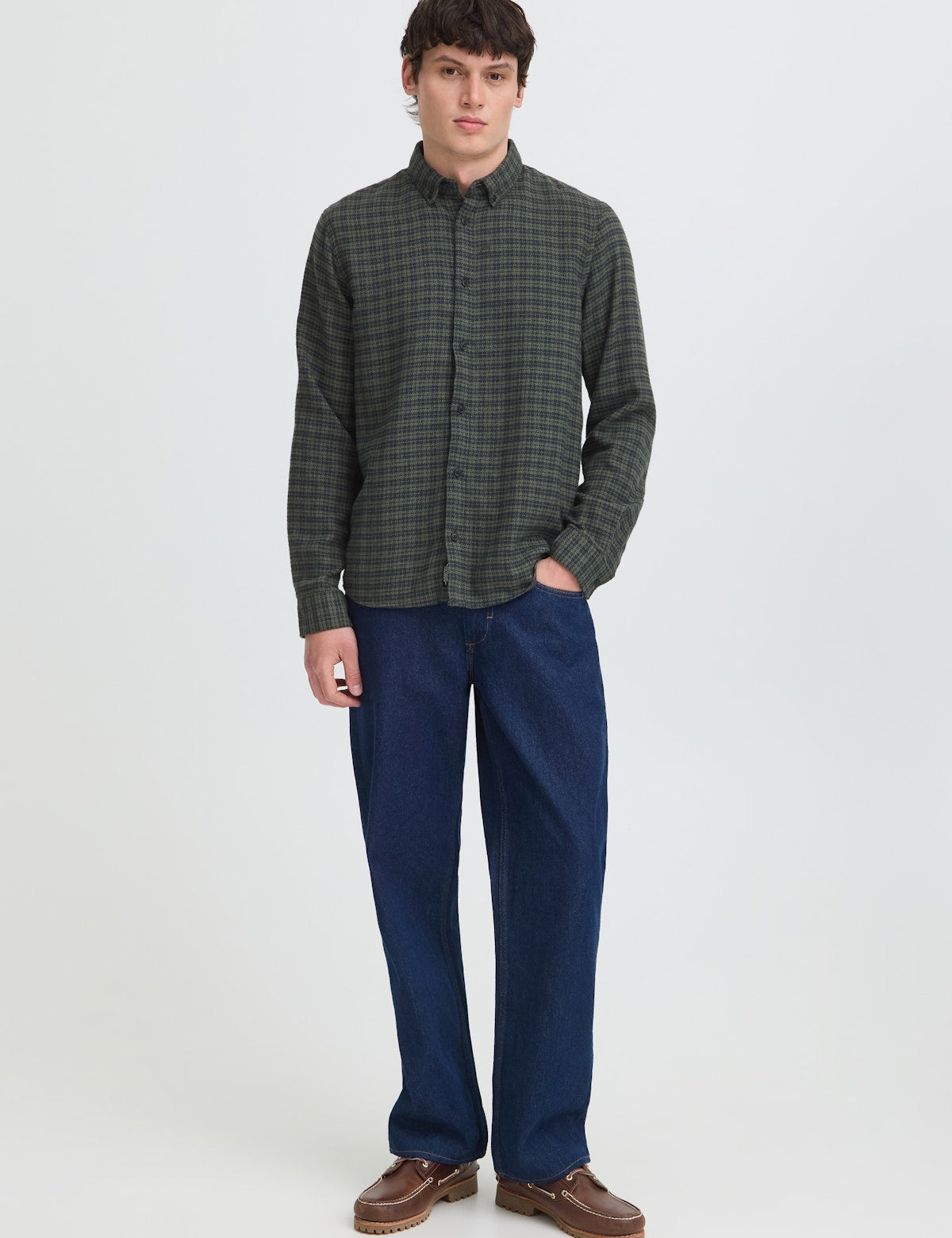 Camisa BLEND Salute Azul - ECRU