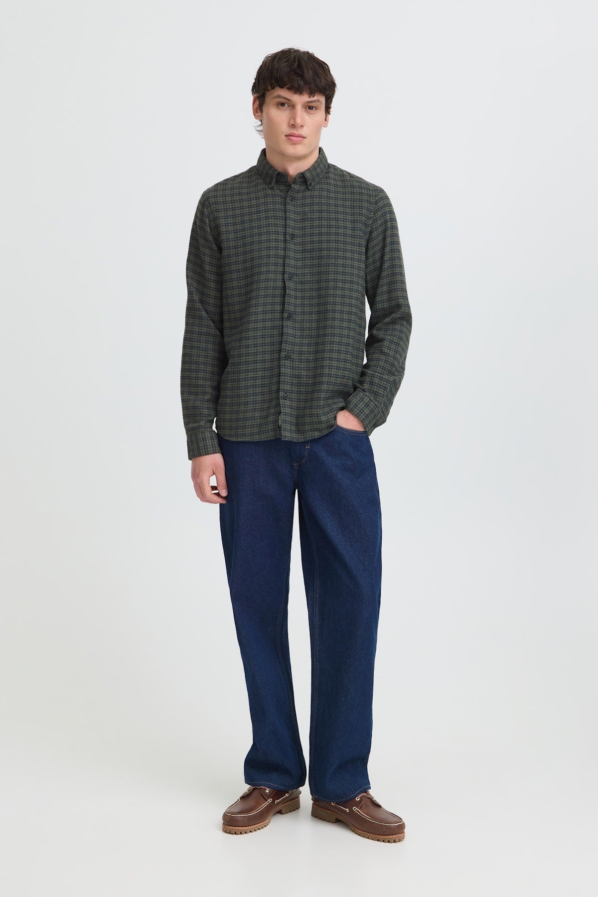 Camisa BLEND Salute Azul - ECRU