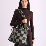 Bolso Mochila ÖLEND Ona Soft Bag Check Sage + Forest Green