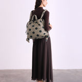 Bolso Mochila ÖLEND Ona Soft Bag Dots Forest Green + Sage