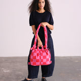 Bolso Mochila ÖLEND Ona Soft Bag Check Red + Pink