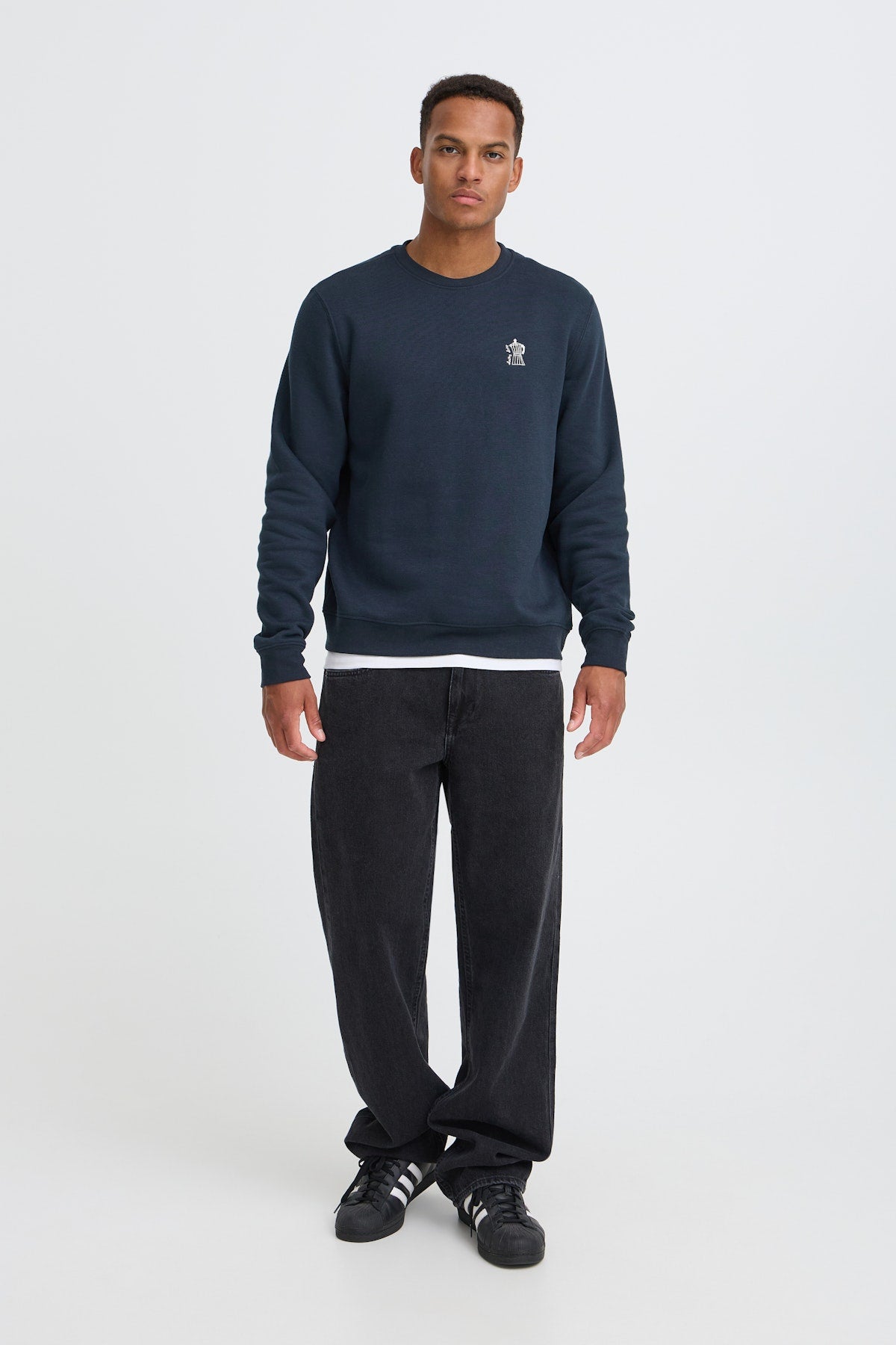 Sudadera BLEND Bhkace Salute daily drip Azul - ECRU