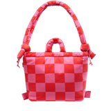 Bolso Mochila ÖLEND Ona Soft Bag Check Red + Pink