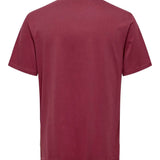 Camiseta Only&Sons Abe Life Maroon