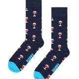 HAPPY SOCKS Marineblaue Socken mit Weinglas