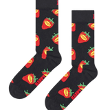HAPPY SOCKS Black Strawberry Fresh Socks