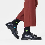 HAPPY SOCKS Schwarze Socken mit Herz