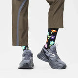HAPPY SOCKS Black Balloon Flower Socks
