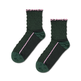 Calcetines HAPPY SOCKS Structure Slinky Mini Crew Sock - Verde - Flat_Image