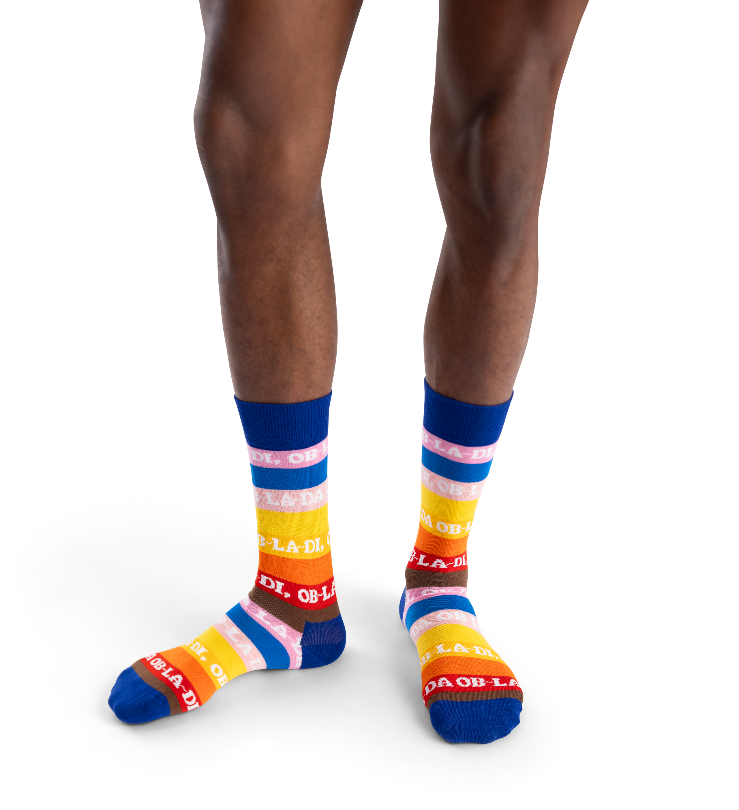 Calcetines HAPPY SOCKS The Beatles Ob-La-Stripe Sock - Azul - Model_Image