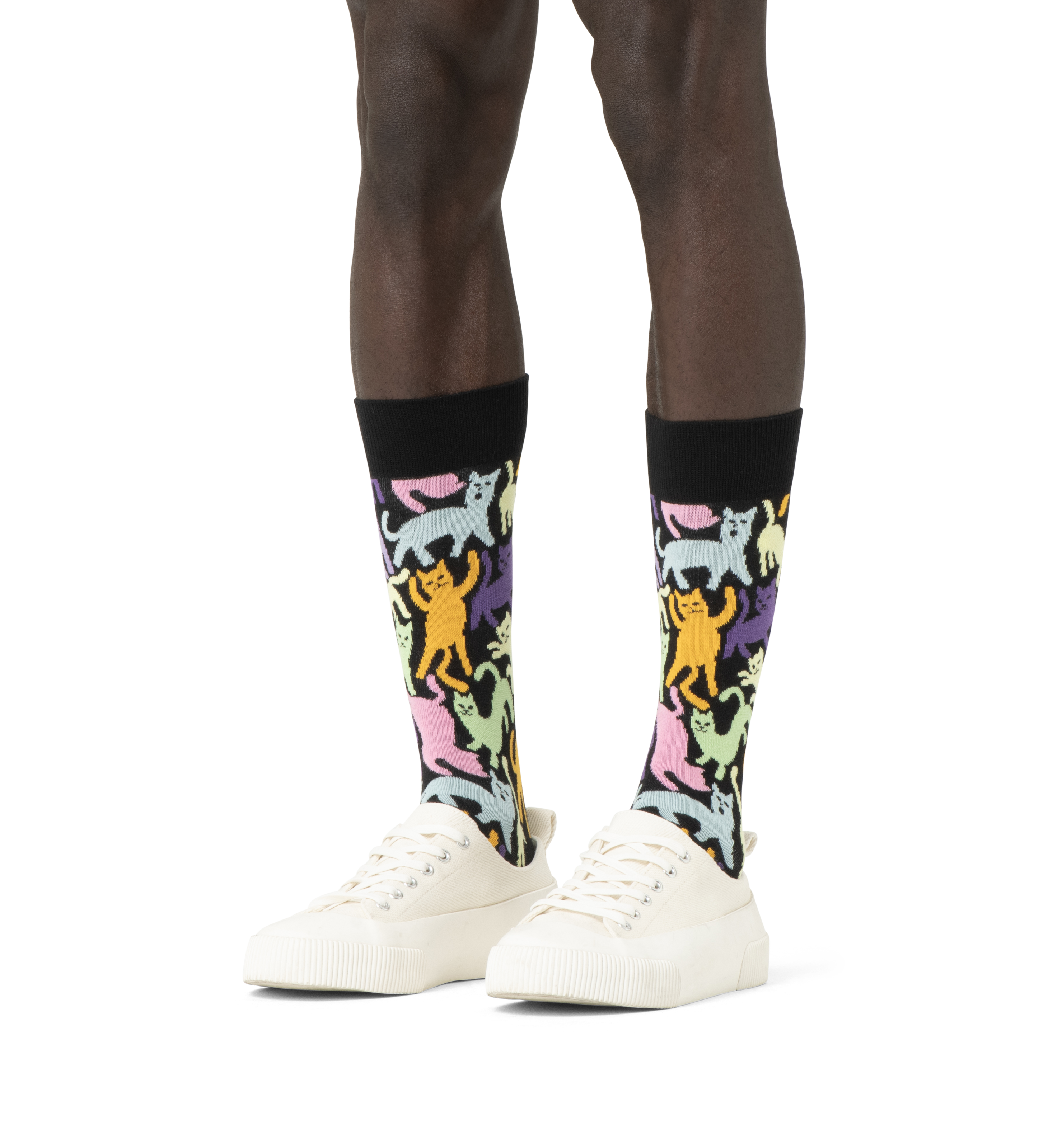 Calcetines HAPPY SOCKS Cat Sock - Negro - Model_Image