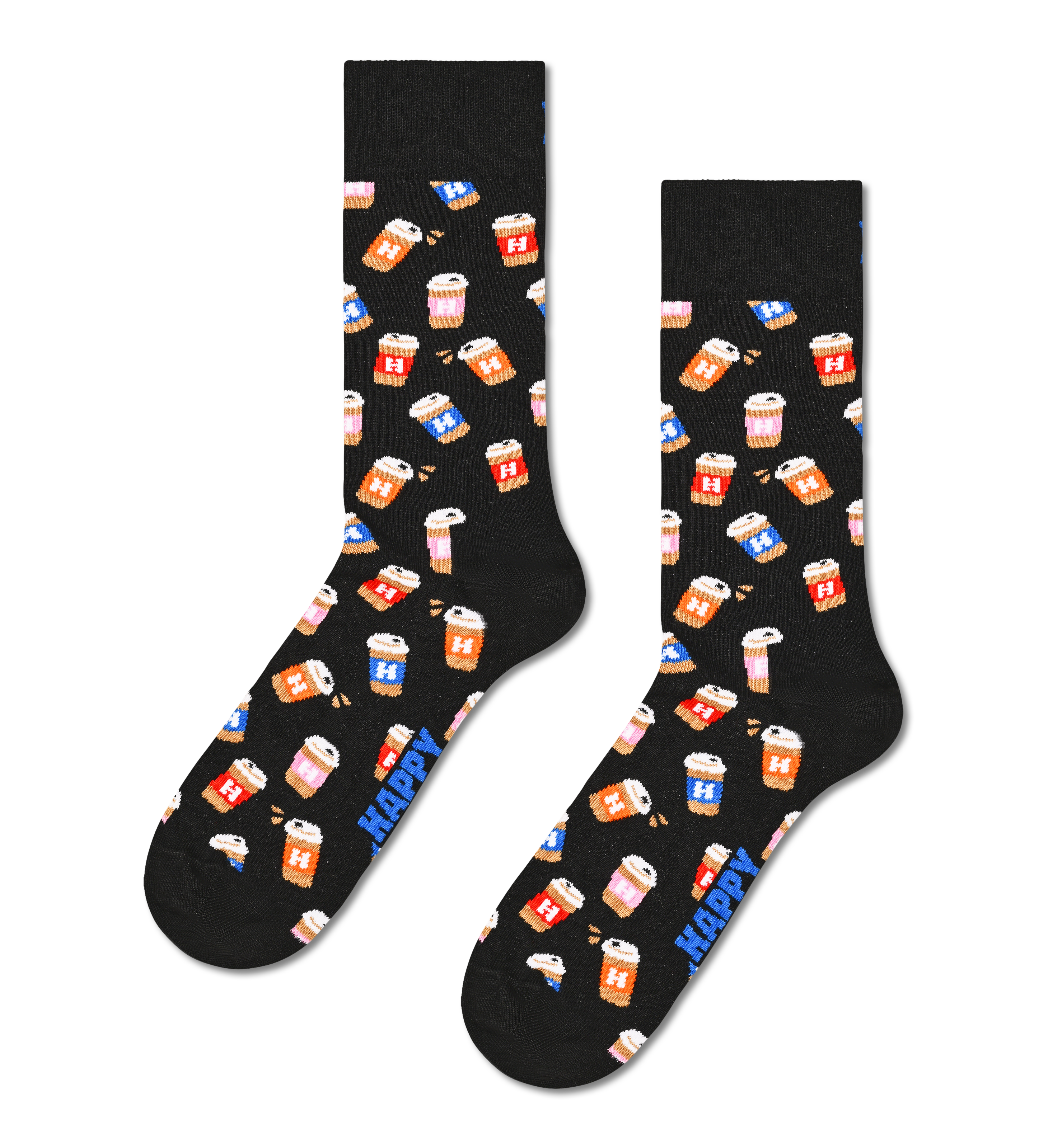 Calcetines HAPPY SOCKS Take Away Latte Sock - Negro - Flat_Image
