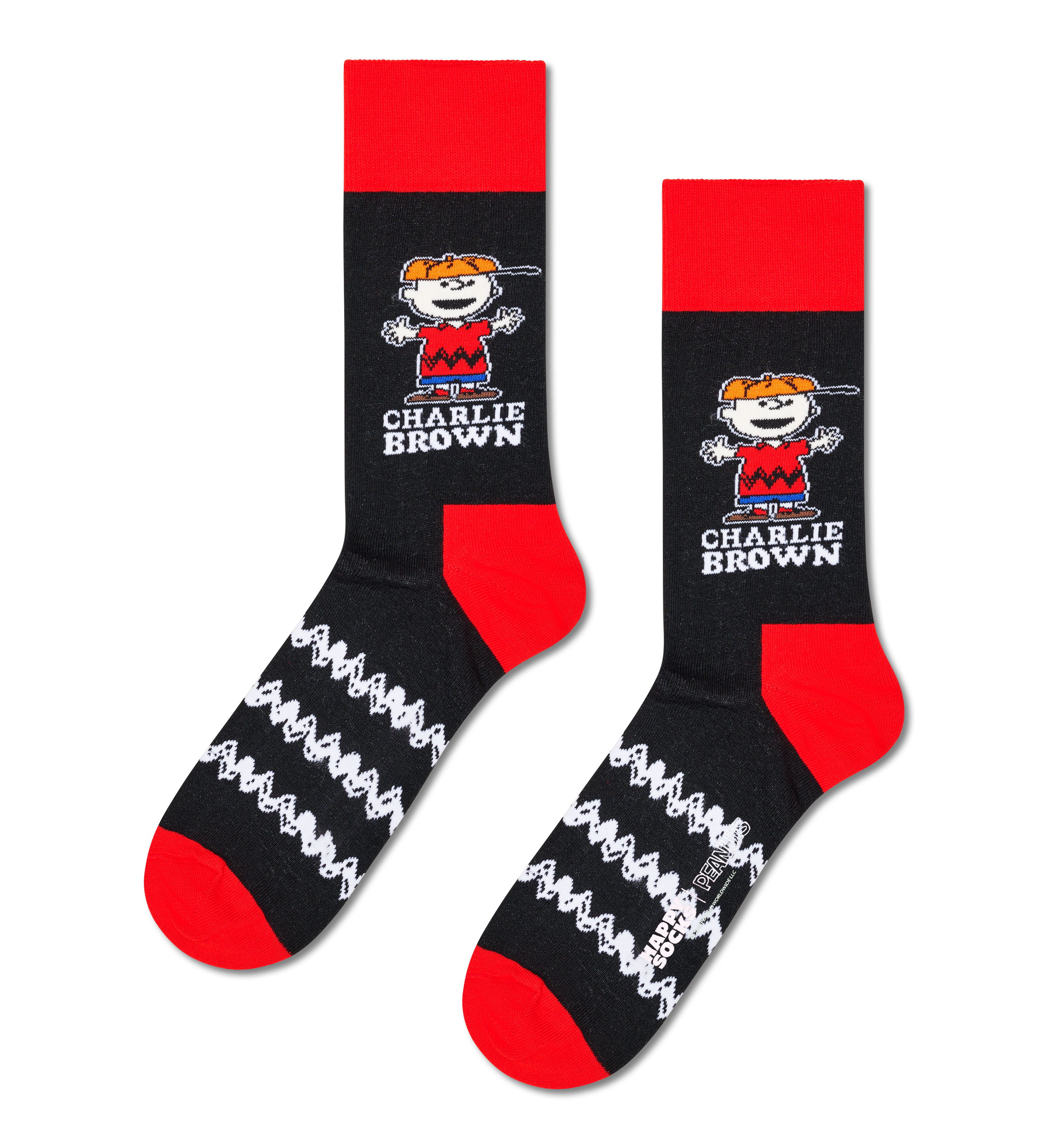 Calcetines HAPPY SOCKS Peanuts Charlie Brown Sock - Negro - Flat_Image