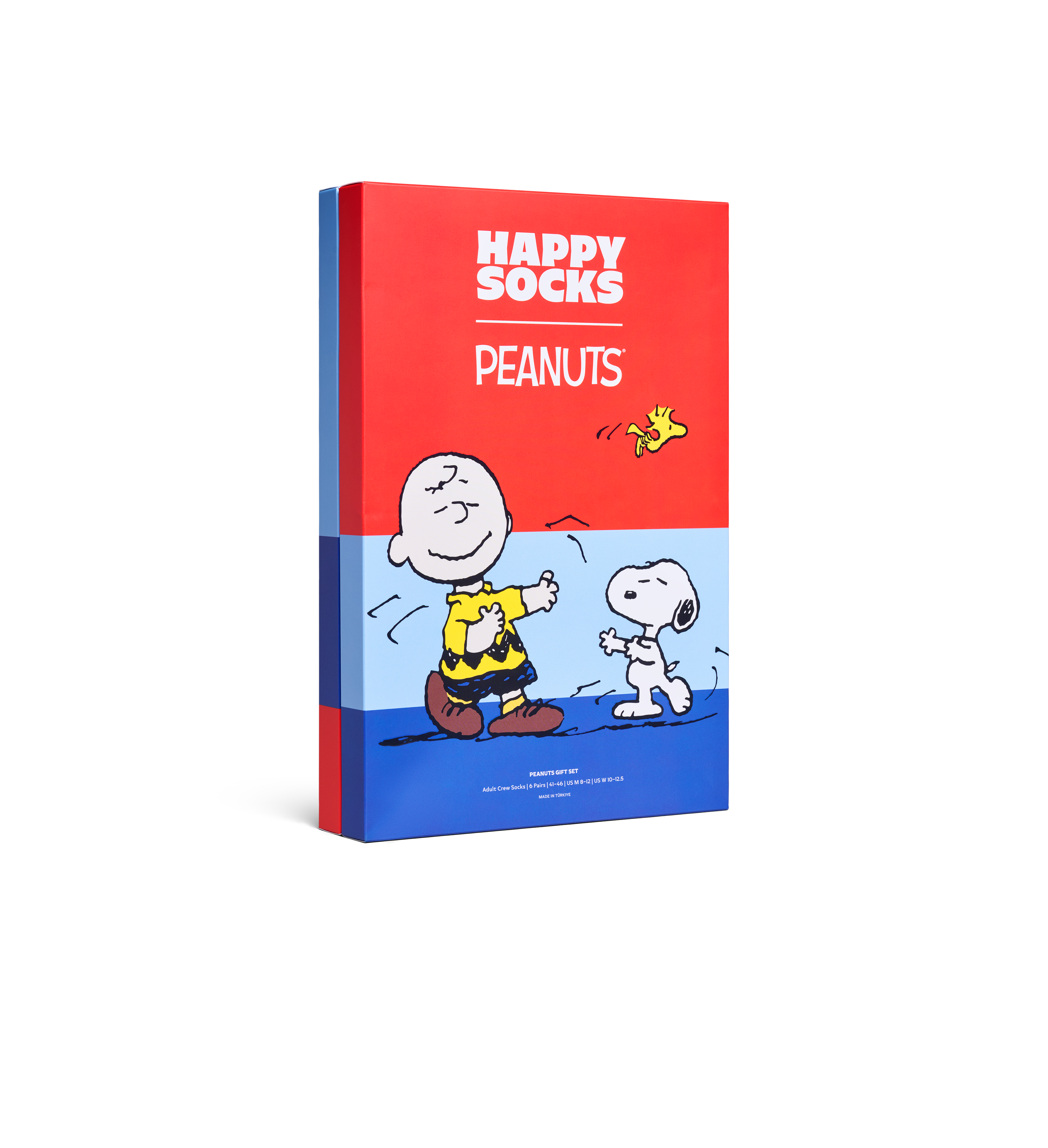 Pack de 6 calcetines HAPPY SOCKS Peanuts 6-Pack Socks Gift Set - Rojo - Closed_Box